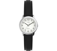 Timex Montre Easy Reader Indiglo (25 Mm) Cadran Blanc / Bracelet En Cuir T20441