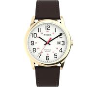 Timex Montre Easy Reader pour homme 38 mm, Marron/doré/blanc/38 mm