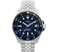 Timex Montre Harborside Coast de 40 mm pour Homme, Ton argenté, argenté, Bleu