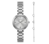 Timex Montre Main Street pour femme 28 mm Triple ton argenté