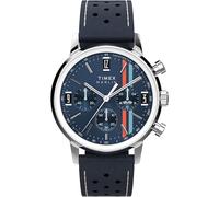 Timex Montre Marlin 40 mm pour homme - Bracelet bleu - Cadran bleu - Boîtier en acier inoxydable