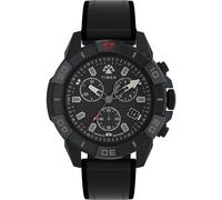 Timex Expedition North Montre pour hommes, 43 mm, bracelet noir écologique en deux parties, à ouverture rapide, cadran gris, boîtier noir TW2W34700