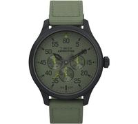 Timex Montre pour Homme Expedition Field 43 mm - Bracelet Vert, Cadran Vert, boîtier Noir TW4B31000