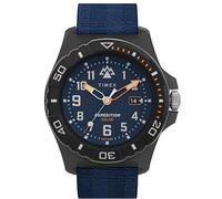 Timex Montre pour homme Expedition North Freedive Ocean 46 mm - Bracelet bleu cadran bleu boîtier gris