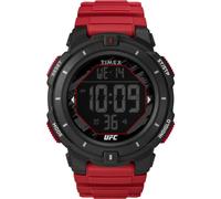 Timex Montre pour Homme UFC Rumble 50 mm - Bracelet Rouge, Cadran Digital, boitier Noir TW5M59800