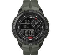 Timex Montre pour Homme UFC Rush 52 mm - Bracelet Vert, Cadran Digital, boitier Noir TW5M59400