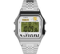 Timex Montre numérique Peanuts Acier inoxydable Argent 34 mm Taille unique Homme