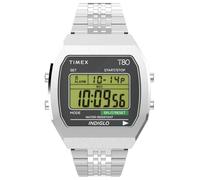 Timex Montre digitale Timex T80 TW2V74200 argent, étanche 3 ATM, bracelet acier, Taille One Size