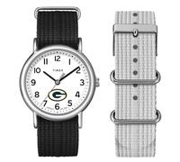 Timex Montre unisexe Weekender 38 mm - Green Bay Packers, noir