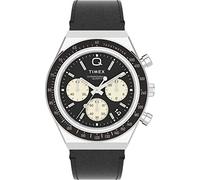 Timex Q TW2V42700ZV Montre chronographe avec Bracelet en Cuir