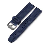 Timex Sangle à dégagement rapide 20 mm pour homme, Silicone bleu/argenté, 20mm, Moderne