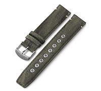 Timex Sangle à dégagement rapide 20 mm pour homme, Vert/argenté/œillets, taille unique, Moderne
