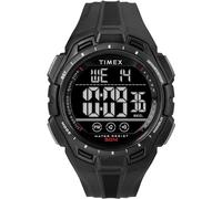 Timex Sport Montre pour hommes, 43 mm, bracelet en résine noir, cadran numérique, boîtier noir TW5M61800