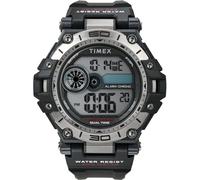 Timex Sport Montre pour hommes, 52 mm, bracelet en résine noir, cadran numérique, boîtier noir TW5M63300