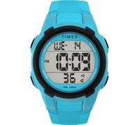 Timex Sport Montre Unisexe 40 mm - Bracelet en polyuréthane Bleu, Cadran numérique, boîtier Bleu, TW5M62900