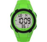 Timex Sport TW5M62800 Montre Unisexe 40 mm, Bracelet en PU Vert, Cadran numérique, boîtier Vert