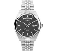 Timex Trend Montre pour hommes, 41 mm, bracelet en acier inoxydable, cadran noir, boîtier en acier inoxydable TW2V67800