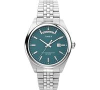 Timex Trend Montre pour Hommes, 41 mm, Bracelet en Acier Inoxydable, Cadran Vert, boîtier en Acier Inoxydable TW2V68000