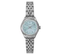 Timex Trend TW2W90700 Montre pour Femme, 25 mm, Bracelet en Acier Inoxydable argenté, Cadran Bleu, boîtier argenté