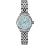 Timex Trend TW2W90700 Montre pour Femme, 25 mm, Bracelet en Acier Inoxydable argenté, Cadran Bleu, boîtier argenté