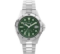 Timex Trend TW2Y15200 Montre pour Hommes, 41 mm, Bracelet en Acier Inoxydable, Cadran Vert, boîtier en Acier Inoxydable
