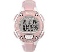 Timex Triathlon Classic TW5M67700 Montre Unisexe, 34 mm, Bracelet Rose en PU, Cadran numérique et boîtier Gris