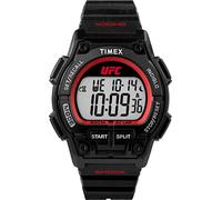 Timex UFC Montre chronographe pour homme avec bracelet en résine noire 45 mm TW5M52500