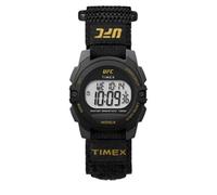 Timex UFC Montre unisexe Rivalry 33 mm - Cadran numérique Velcro noir, boîtier noir, noir