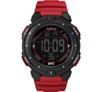 Timex UFC Rumble Montre pour homme 50 mm Bracelet rouge Cadran numérique Boîtier noir, Rouge