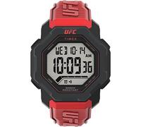 Timex UFC Strength Knockout Homme 48mm Bracelet Silicone Rouge Montre TW2V88200