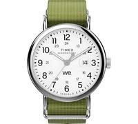 Timex Weekender unisexe 40 mm, Vert/argenté/blanc, Moderne
