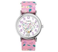 Timex Weekender x Peanuts in Bloom TW2V77800 Montre avec Bracelet en Tissu Rose, 38 mm, pour Femmes