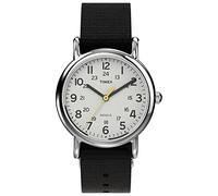 Timex Women's Weekender 31mm Quartz Fabric Strap, Black, 16 Casual Watch (Model: TW2V468009J)
