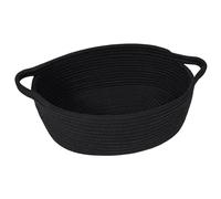 TIMEYARD Panier de rangement, tressé, panier cadeau vide, panier à jouets, panier en coton pour couches, serviettes, collations, jouets pour chien, panier de Pâques, 30 x 20 x 12 cm, noir