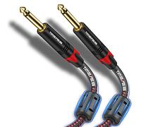 TIMEYES Câble d'instrument mono TS 1/4" TS 6,35 mm vers 6,35 mm Câble d'interconnexion audio TS 6,5 mm Câble d'ampli mâle 6,5 mm pour guitare électrique, basse, clavier, haut-parleur Jack 6,5 mm 12 m