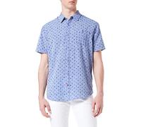 Timezone Basic Shortsleeve Shirt 1 Chemise, Imprimé Palmier Bleu, XXXL Homme