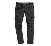 Timezone Benitotz Cargo Pants INCL. Belt Pantalon, Noir (999), 34W x 36L Homme