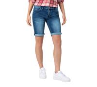 Timezone Femmes Jeans Short Slim Nalitz - Slim Fit - Bleu - Bold Blue Wash