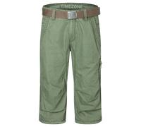 Timezone Fine men's capri pants with belt 3/4 chino with pattern and side pocket