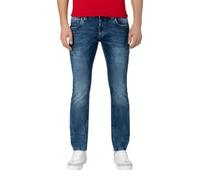 Timezone Jean Slim Eduardotz pour Homme, Bleu (White Aged Wash 3201)., 38W x 32L