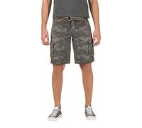 Timezone Loose Maguiretz Cargo Shorts INCL. Belt, Gris (Grey Camou 8033), W32 (Taille Fabricant: 32) Homme