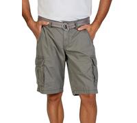 Timezone MaguireTZ Short Cargo pour Homme avec Ceinture Coupe Droite Bermuda Short Cargo d'été Stretch Denim 100% Coton Beige Gris Vert Bleu 29 30 31 32 33 34 36 38 40, Gris délavé (8122), 36