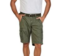 Timezone MaguireTZ Short Cargo pour Homme avec Ceinture Coupe Droite Bermuda Short Cargo d'été Stretch Denim 100% Coton Beige Gris Vert Bleu 29 30 31 32 33 34 36 38 40, Olive Wood (4211), 38