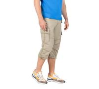 Timezone MILESTZ Short cargo 3/4 pour homme - Taille moyenne - Coupe ample - W30-W40, Beige délavé 1212-2028, 34W