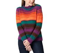 Timezone Mockneck Stripe Pullover Sweater, Rayures Multicolores, S Femme