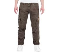 TimeZone RogerTZ Roger Pantalon cargo décontracté et moderne pour homme, Brun délavé, 40W x 36L