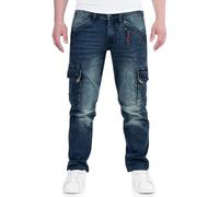 Timezone RogerTZ Roger Pantalon cargo décontracté moderne pour homme, Light Royal Wash, 32W / 30L