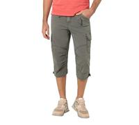 Timezone Shorts Cargo pour Hommes 3/4 Pantalon Ample Taille Moyenne Ceinture en Toile, Couleurs:Gris, Taille:30W