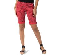 Timezone Slim Nalitz Short, Rouge (Red Leaves 5648), W26 (Taille Fabricant: 26) Femme