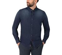 Timezone T- Shirt Stretch à Manches Longues Chemise, Indigo foncé délavé, XL Homme
